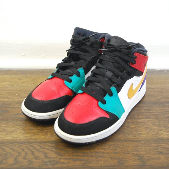 Nike Air Jordan 1 Mid GS Multicolor Grade School 5.5Y/38/7.5W - Picture 5 of 11